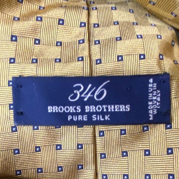 Brooks Brothers 346 pure silk gold and black tie - Picture 5 of 5